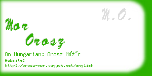 mor orosz business card